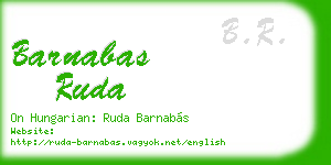barnabas ruda business card